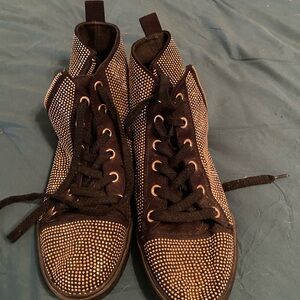 Studded Black High-Top Sneakers